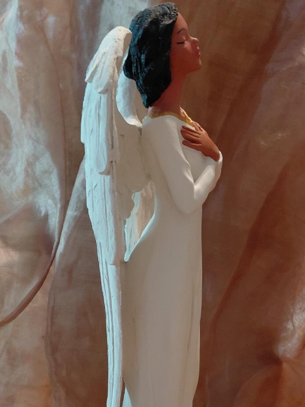 NIB Protea Design 13" Black Guardian Angel Figurine - Picture 4 of 6